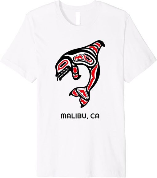 Native American Malibu, California Orca Killer Whales Premium T-Shirt