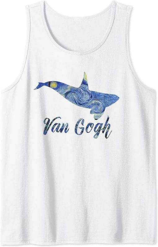 Orca Van Gogh Starry Night Art Van Gogh Painting Whale Tank Top