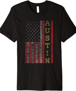 Cool Patriotic Austin USA - US Flag Gift Idea Premium T-Shirt