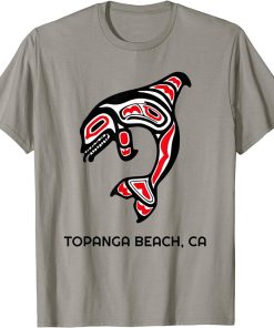 Topanga Beach, California Native American Orca Killer Whale T-Shirt