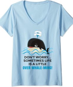 Womens Funny Orca Whale Gifts for Women Joke Pun Cute Killer Whale V-Neck T-Shirt