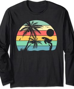 Ocean Animal Killer Whale Gift Tropical Sunny Beach Orca Long Sleeve T-Shirt