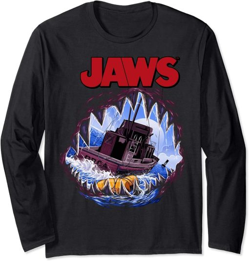 Mouth View Of Orca Poster Style Long Sleeve T-Shirt